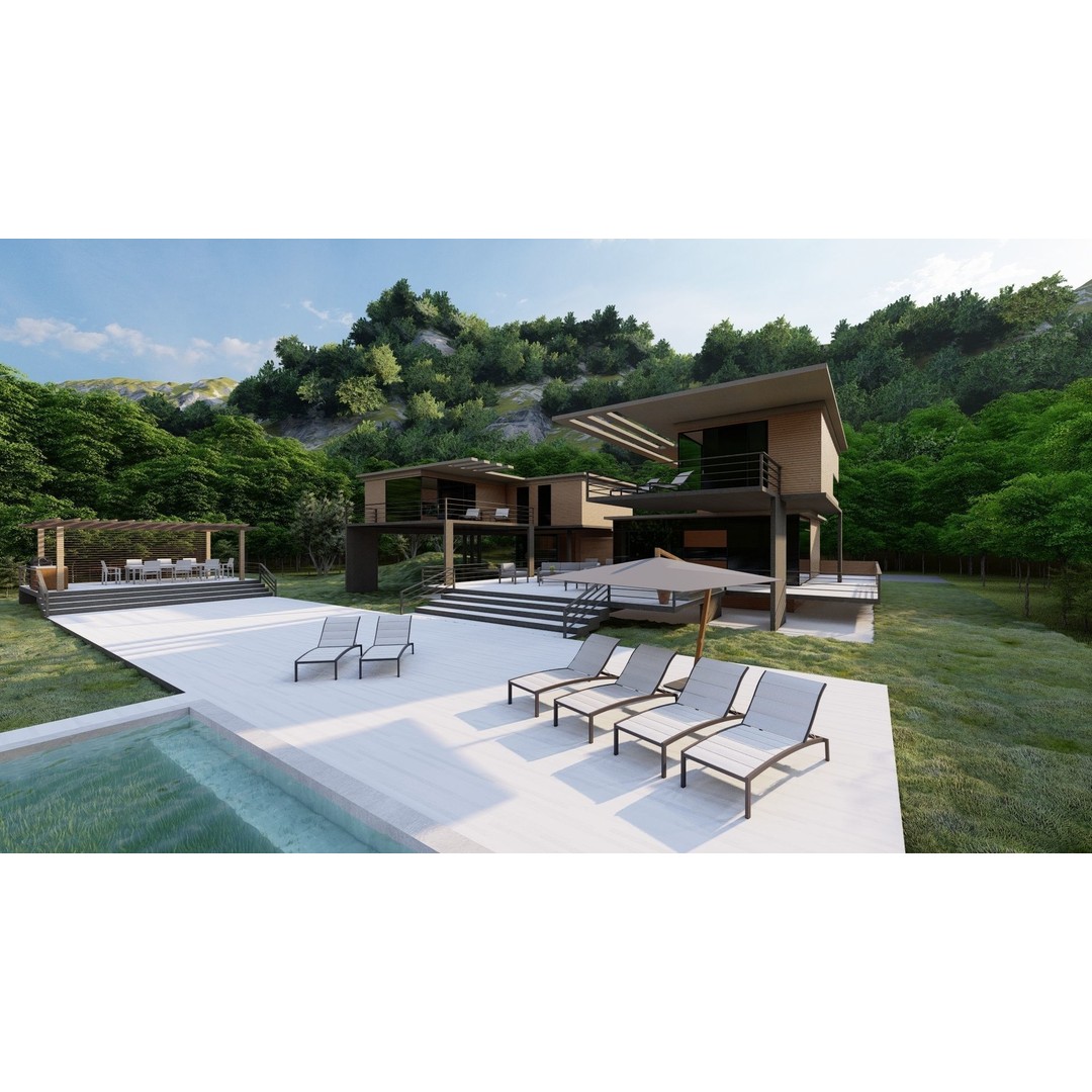Modern Villa 3D Model – High Poly Architectural Asset, FBX, OBJ - View 22