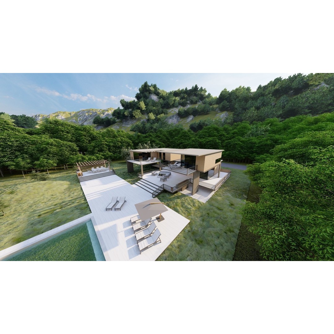 Modern Villa 3D Model – High Poly Architectural Asset, FBX, OBJ - View 26