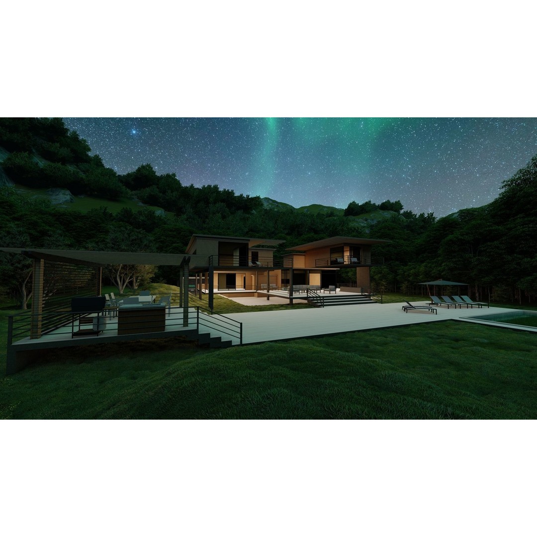Modern Villa 3D Model – High Poly Architectural Asset, FBX, OBJ - View 27