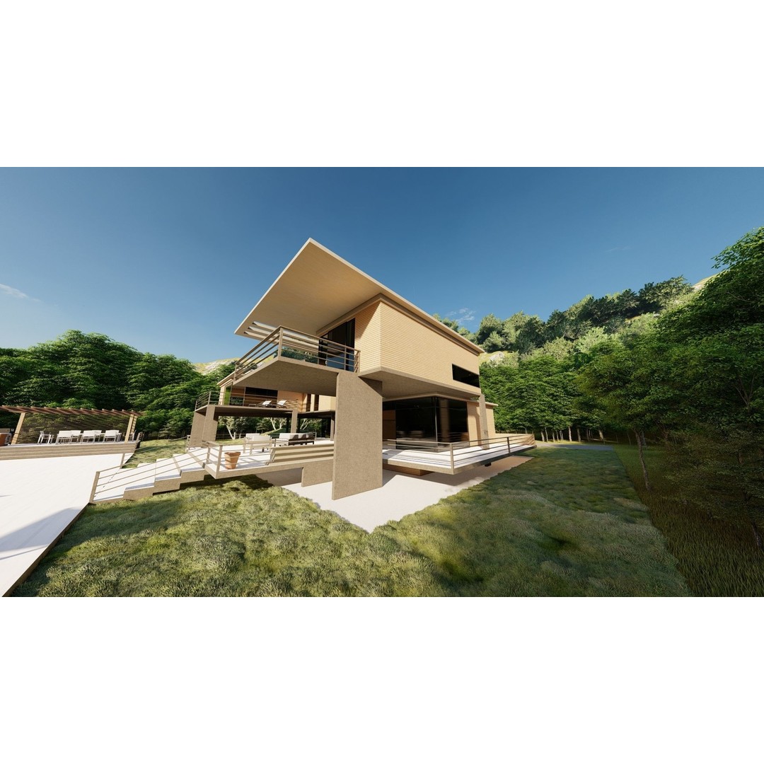 Modern Villa 3D Model – High Poly Architectural Asset, FBX, OBJ - View 28