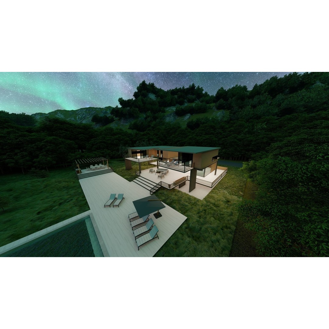 Modern Villa 3D Model – High Poly Architectural Asset, FBX, OBJ - View 8