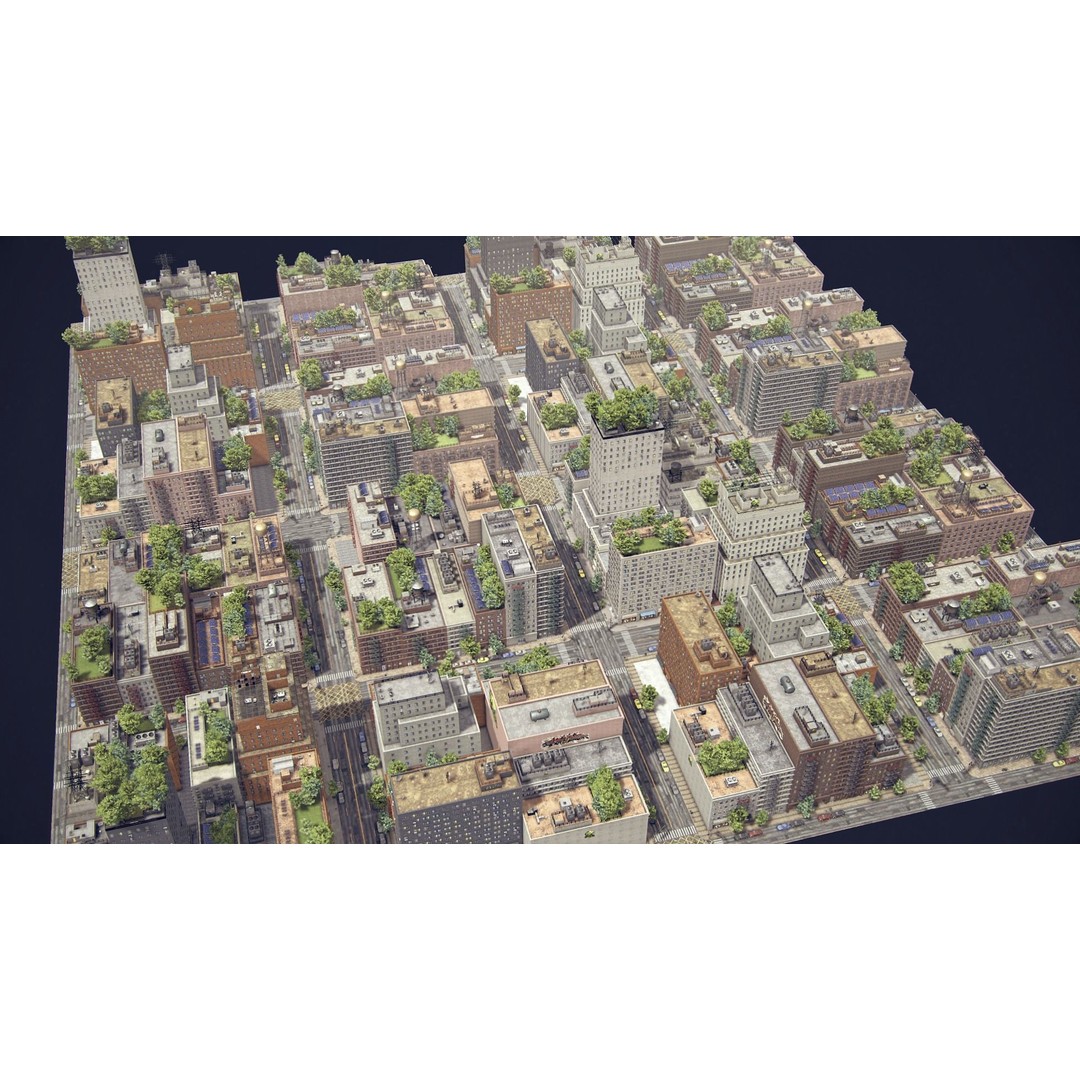 Realistic City 3D Model – Low Poly Urban Environment for Unity - View 3