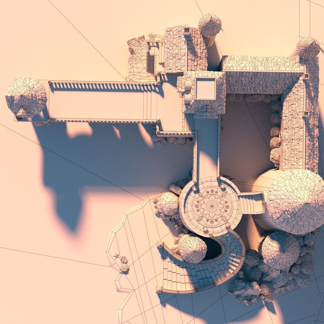 Cartoon Castle 3D Model – High Poly Medieval Scene, FBX, PBR - View 13