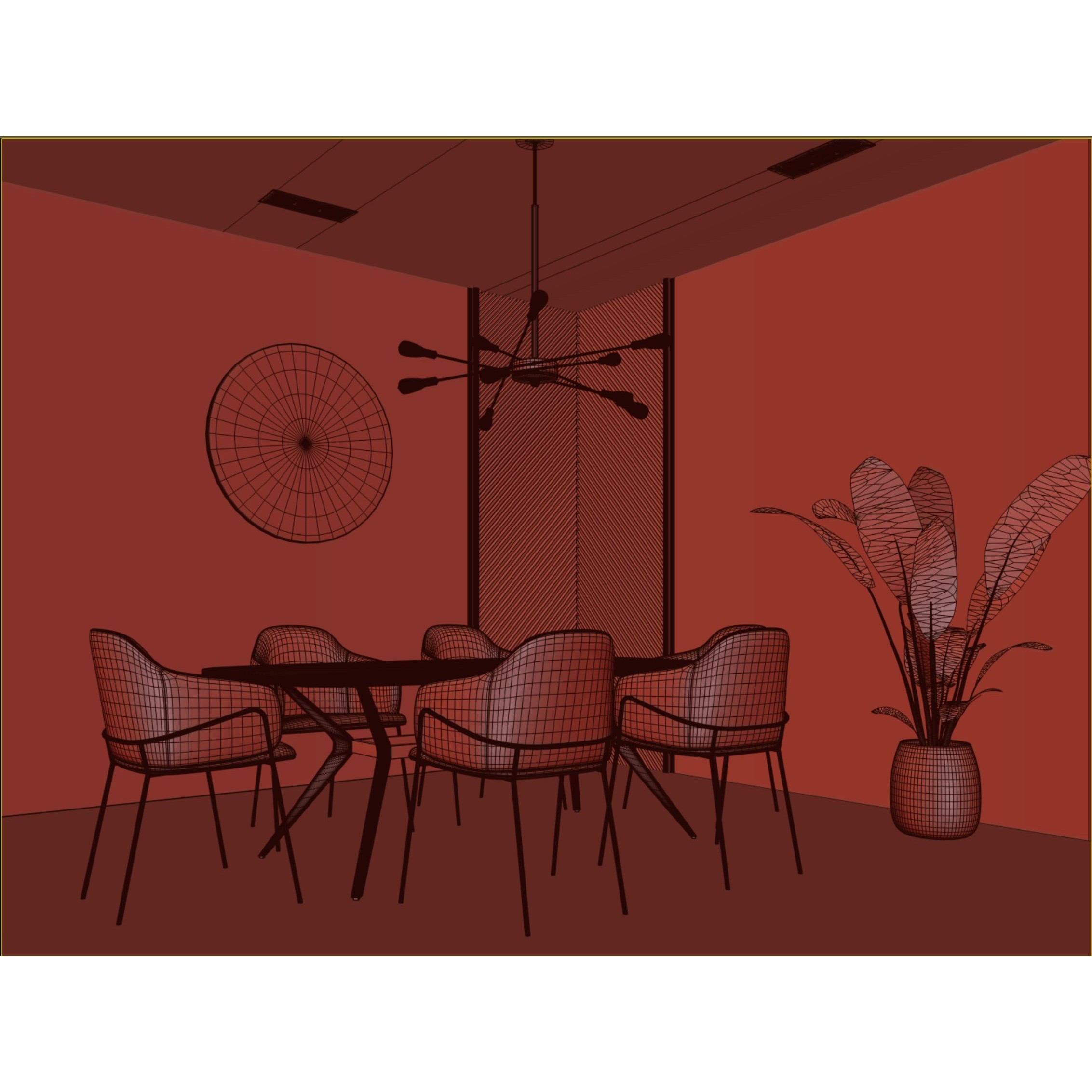 Interior Scene Living Room 18 - Game-Ready 3D Model