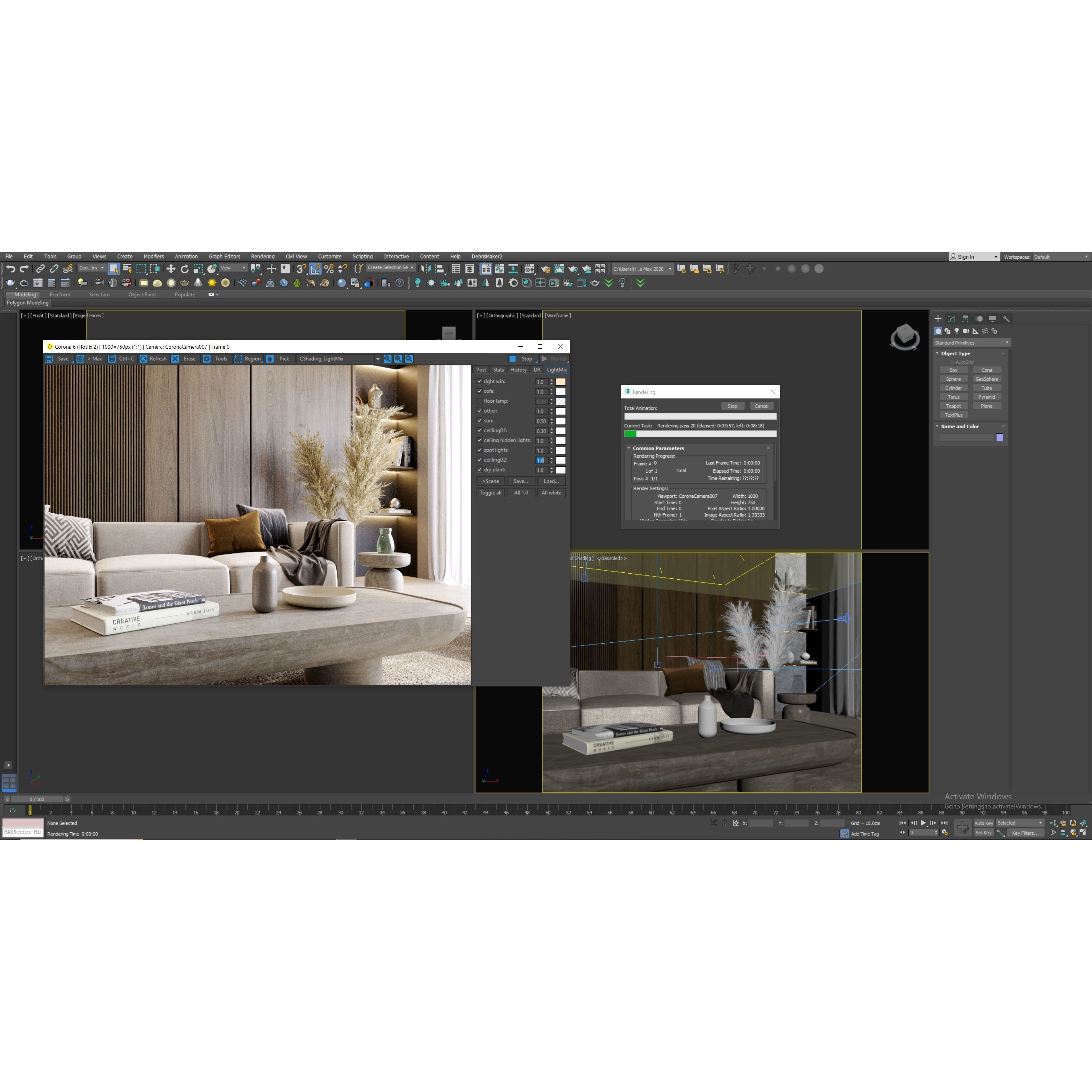 Interior Scene Living Room 18 - Game-Ready 3D Model - View 10