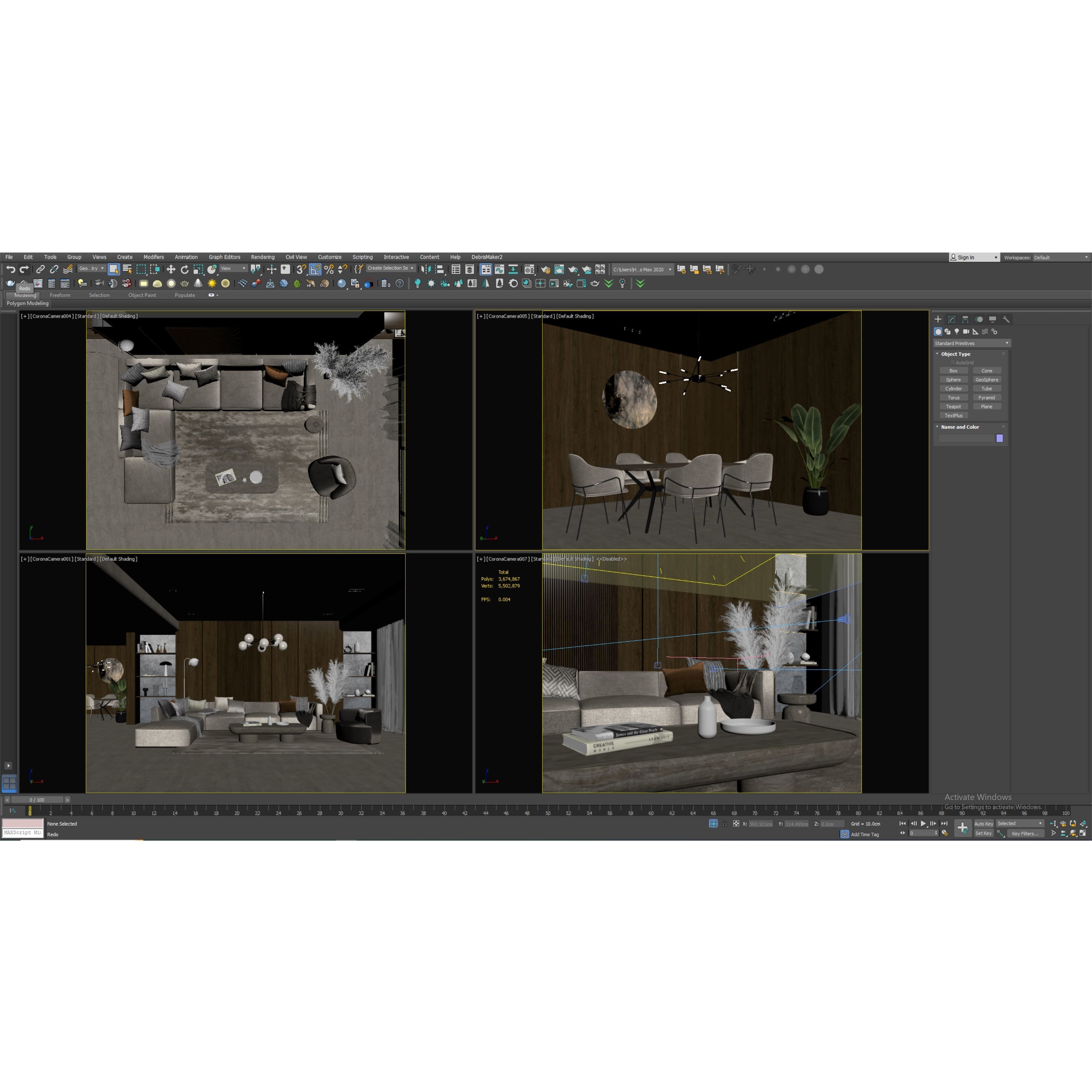 Interior Scene Living Room 18 - Game-Ready 3D Model - View 11