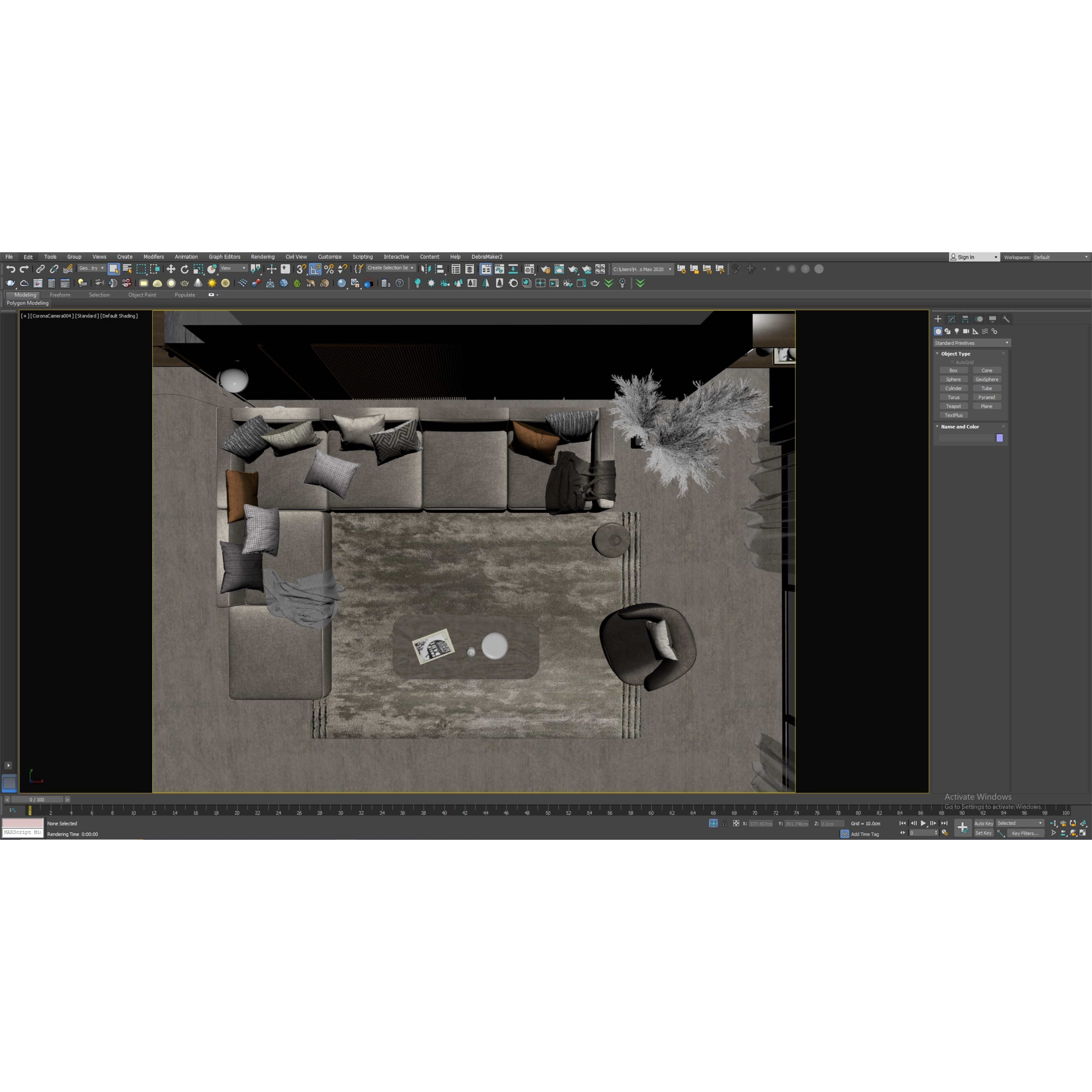 Interior Scene Living Room 18 - Game-Ready 3D Model - View 12