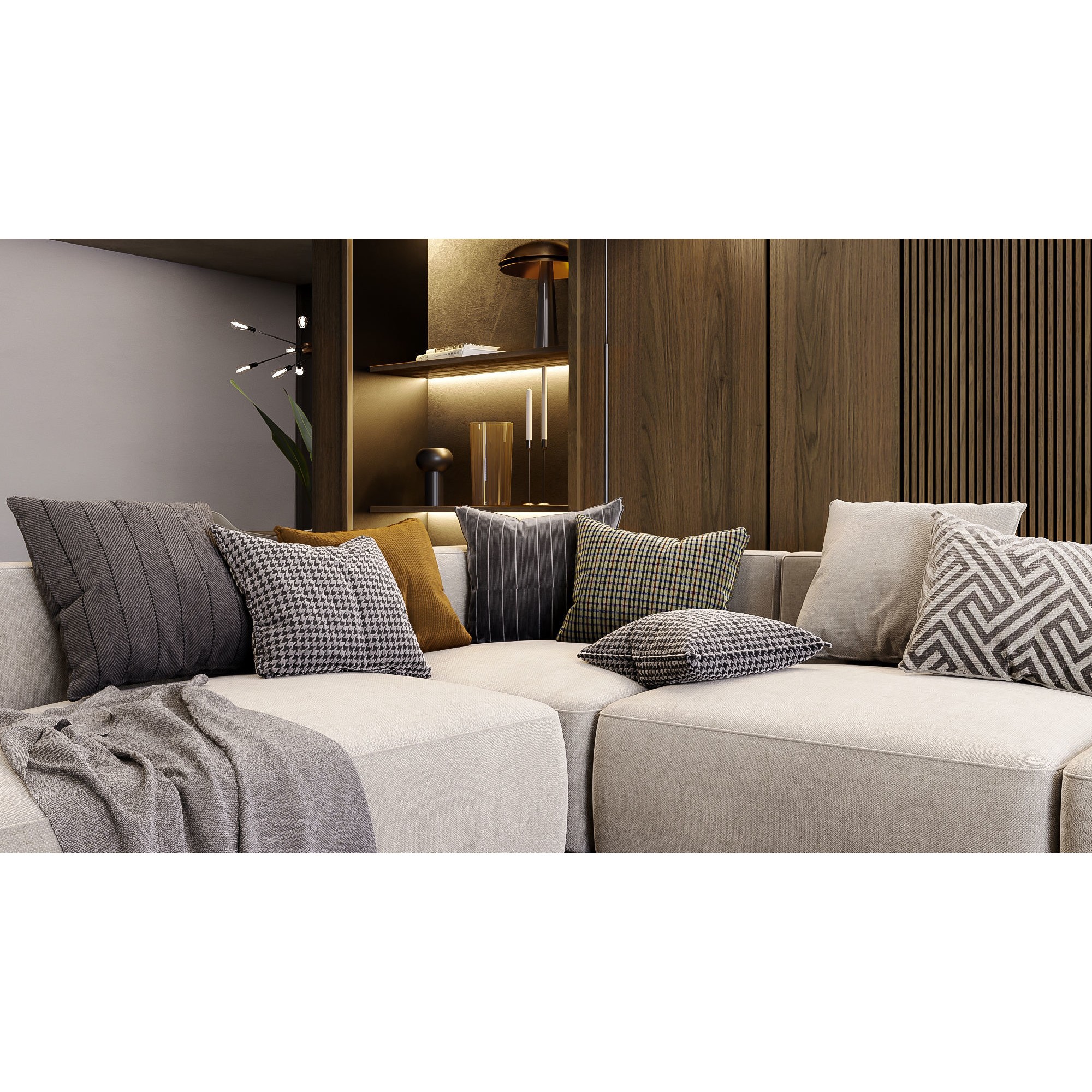 Interior Scene Living Room 18 - Game-Ready 3D Model - View 5