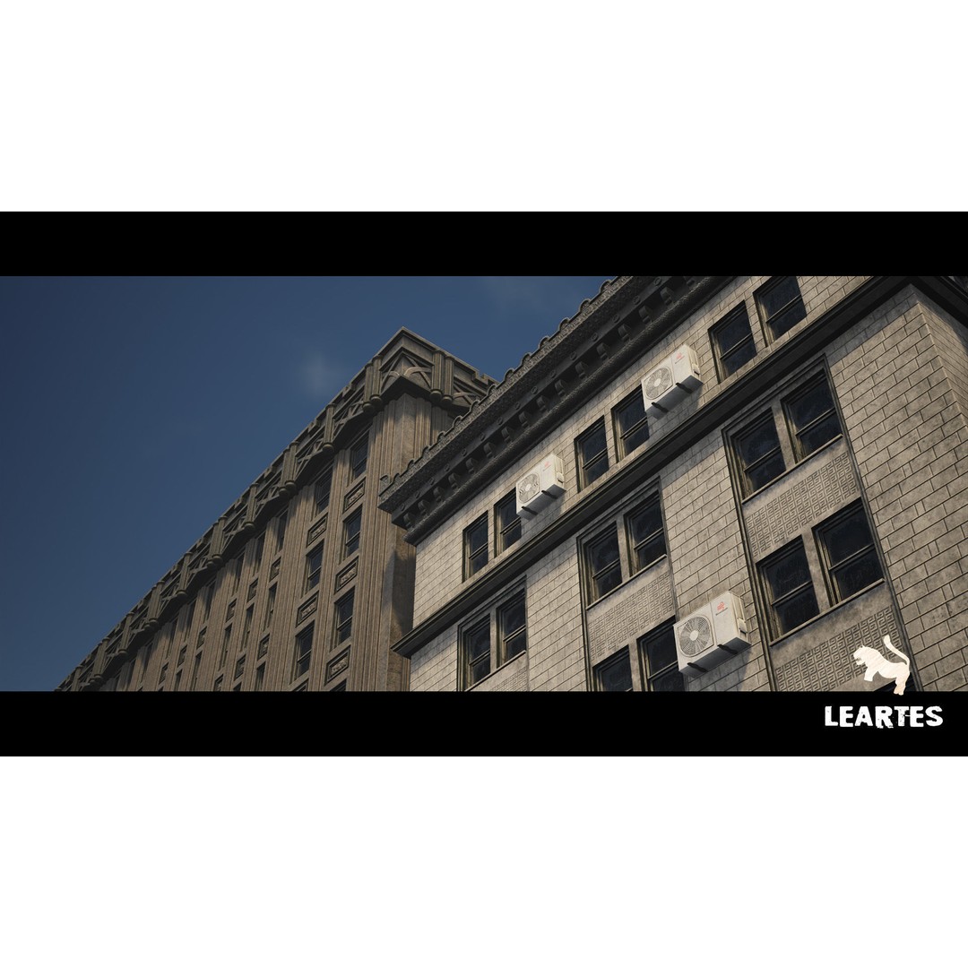 Modern City Downtown 3D Model – Low Poly Game Asset, FBX, PBR - View 15