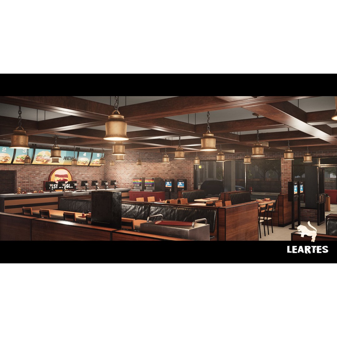 Modern City Downtown 3D Model – Low Poly Game Asset, FBX, PBR - View 17