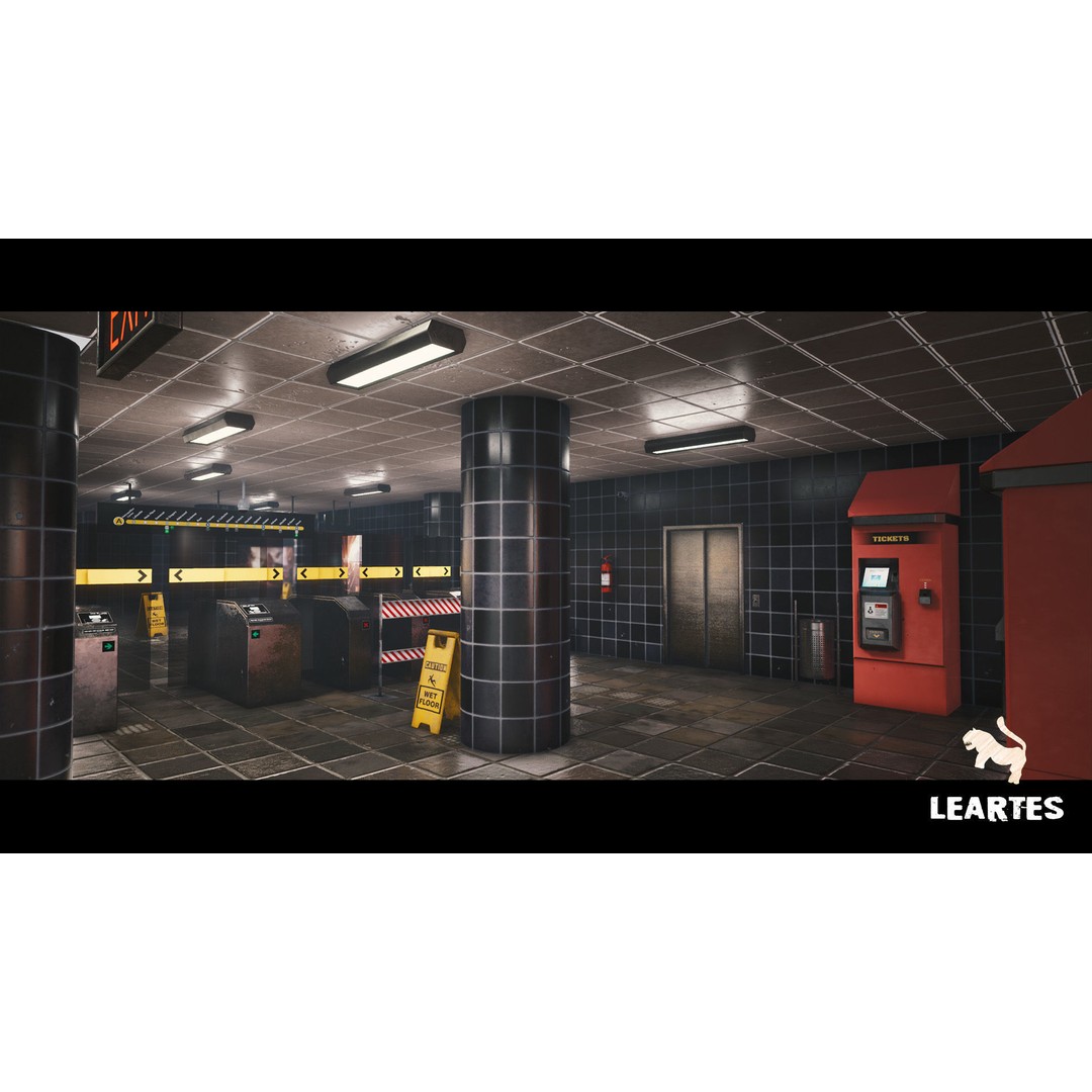 Modern City Downtown 3D Model – Low Poly Game Asset, FBX, PBR - View 21
