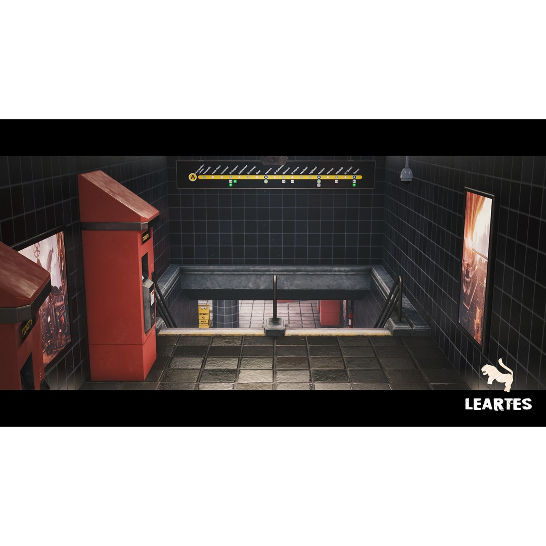 Modern City Downtown 3D Model – Low Poly Game Asset, FBX, PBR - View 22