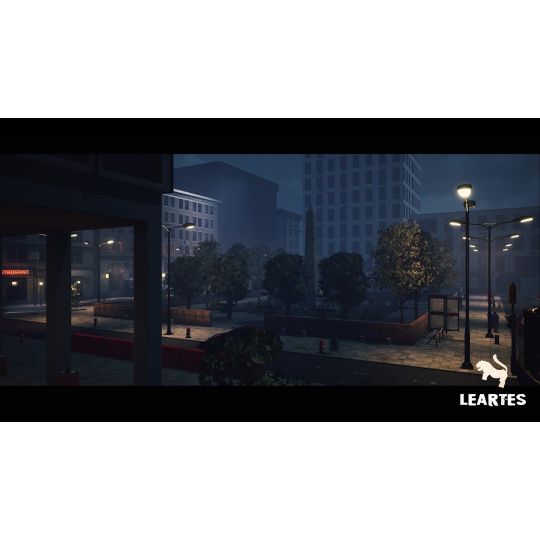 Modern City Downtown 3D Model – Low Poly Game Asset, FBX, PBR - View 26