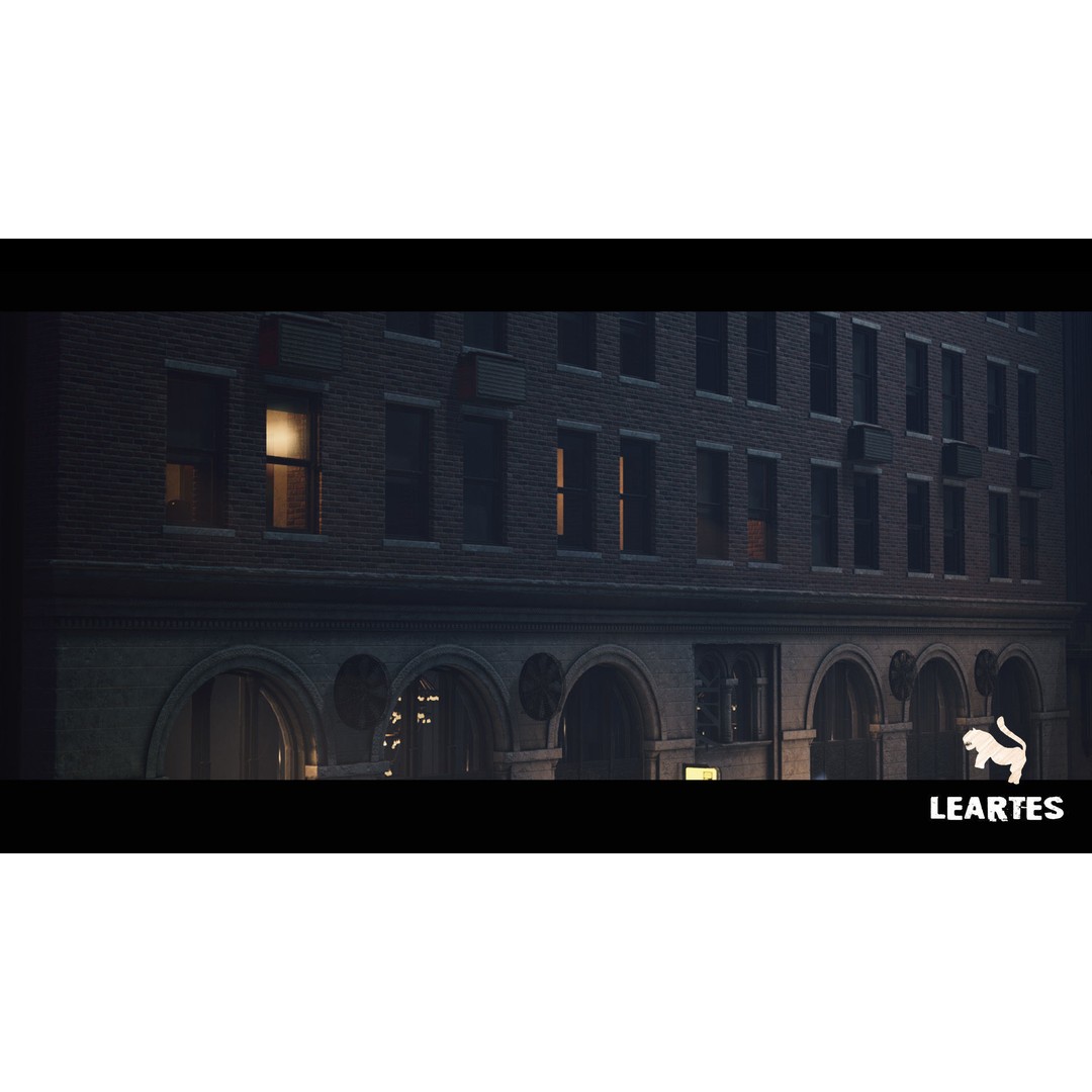 Modern City Downtown 3D Model – Low Poly Game Asset, FBX, PBR - View 29