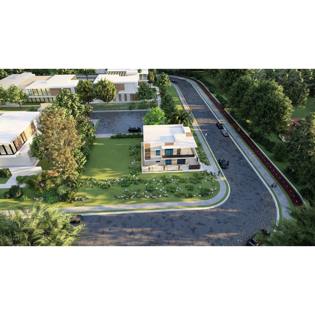 Modern Villa 3D Model – Luxurious House with PBR Textures, FBX - View 13