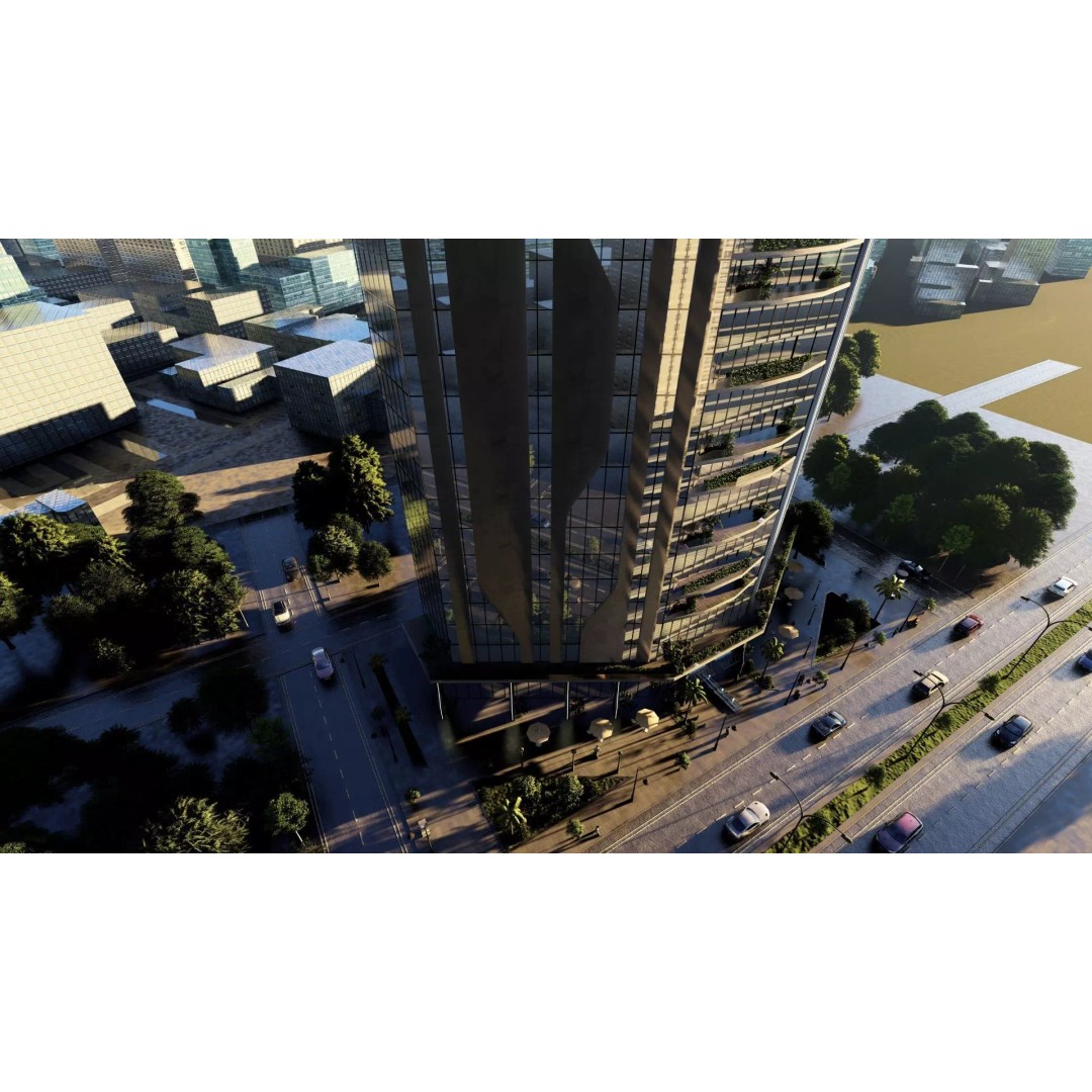 Spectre Tower 3D Model – Modern Architectural Design, FBX, Lumion - View 12