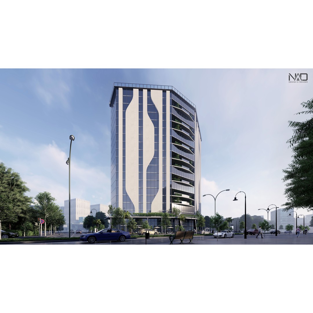 Spectre Tower 3D Model – Modern Architectural Design, FBX, Lumion - View 3