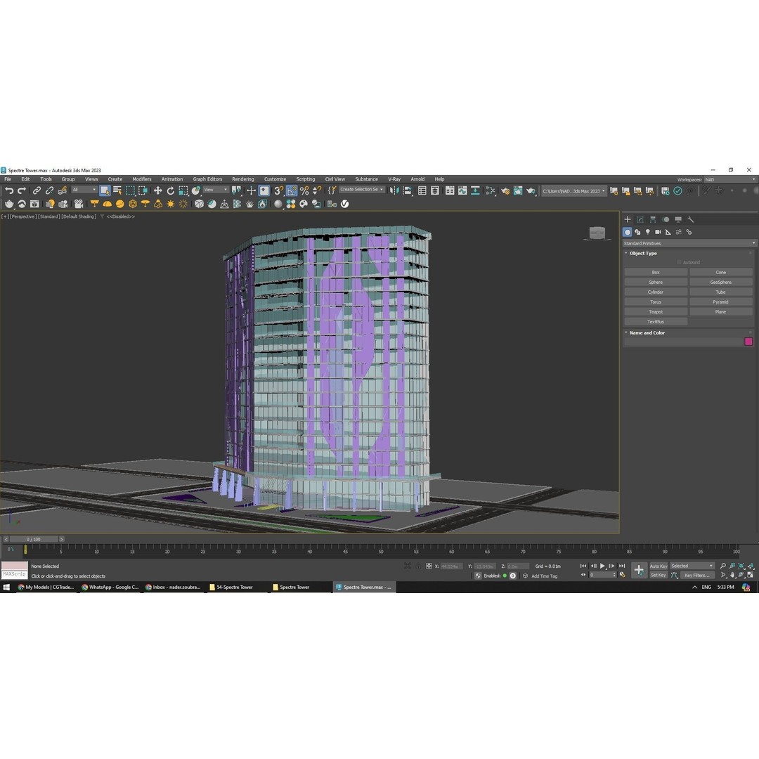 Spectre Tower 3D Model – Modern Architectural Design, FBX, Lumion - View 8