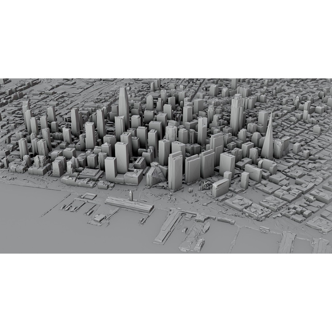San Francisco City 3D Model – Photogrammetry Cityscape, FBX, OBJ - View 13