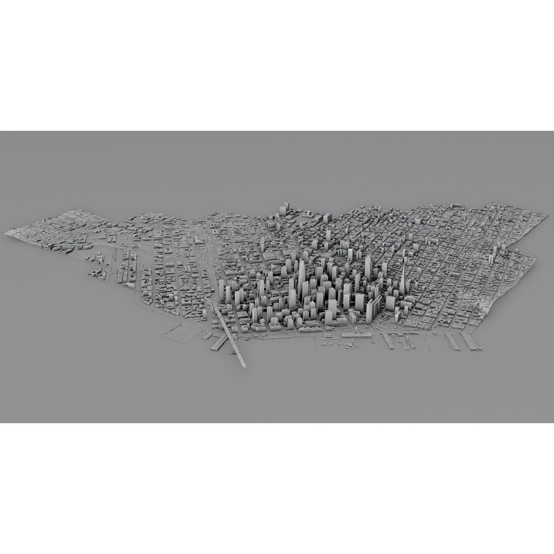San Francisco City 3D Model – Photogrammetry Cityscape, FBX, OBJ - View 16