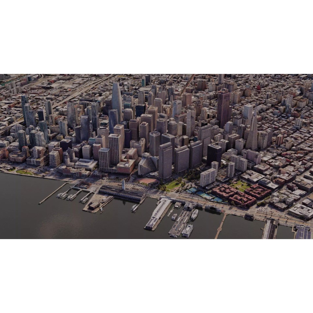 San Francisco City 3D Model – Photogrammetry Cityscape, FBX, OBJ - View 2