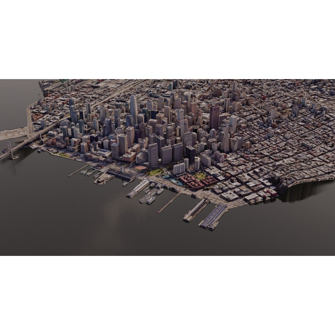 San Francisco City 3D Model – Photogrammetry Cityscape, FBX, OBJ - View 5