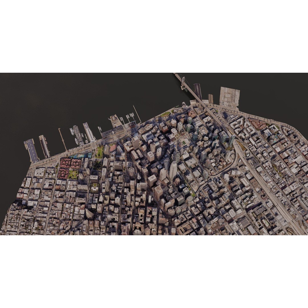 San Francisco City 3D Model – Photogrammetry Cityscape, FBX, OBJ - View 6