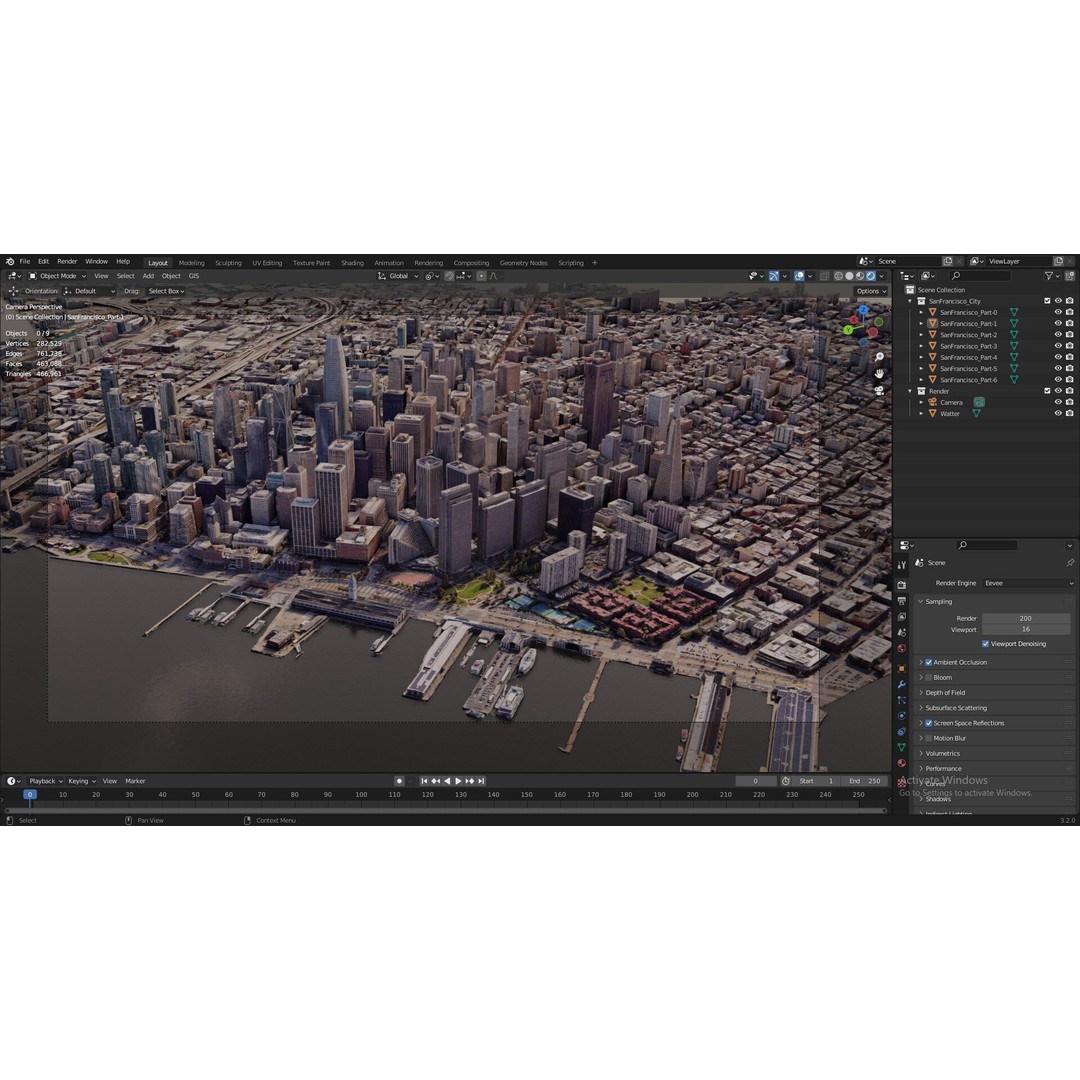 San Francisco City 3D Model – Photogrammetry Cityscape, FBX, OBJ - View 9
