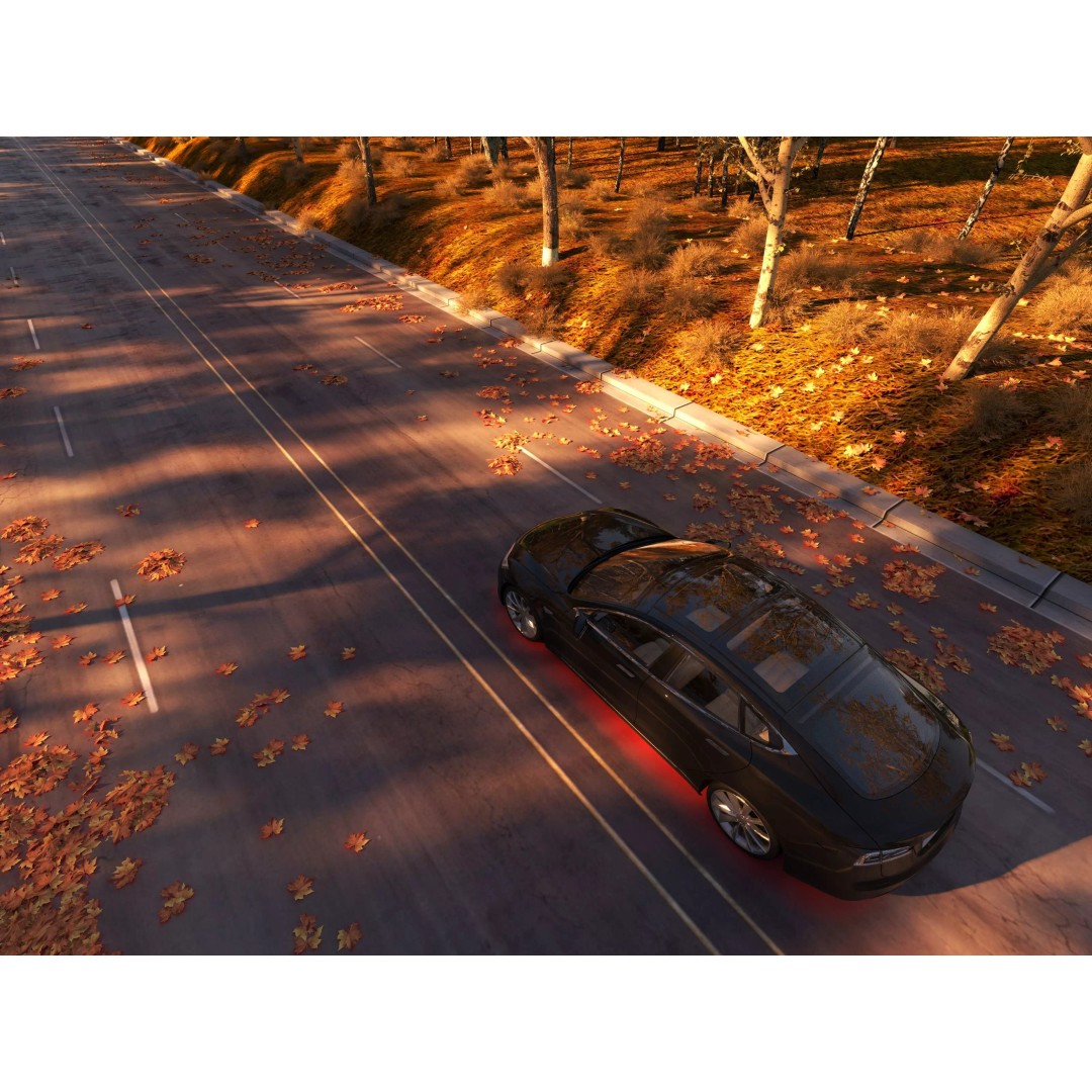 Twilight Highway 3D Model – Low Poly Landscape Asset, FBX, OBJ - View 19