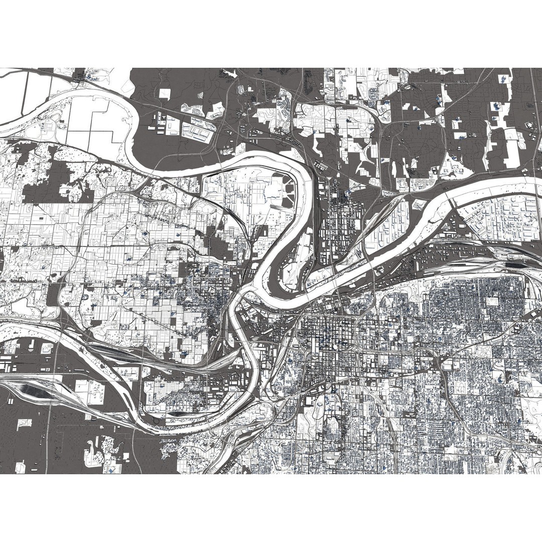 Kansas City 3D City Map 3D Model – Detailed Urban Landscape, FBX, OBJ - View 23