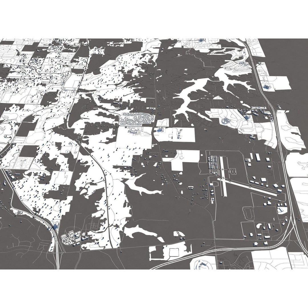 Kansas City 3D City Map 3D Model – Detailed Urban Landscape, FBX, OBJ - View 24