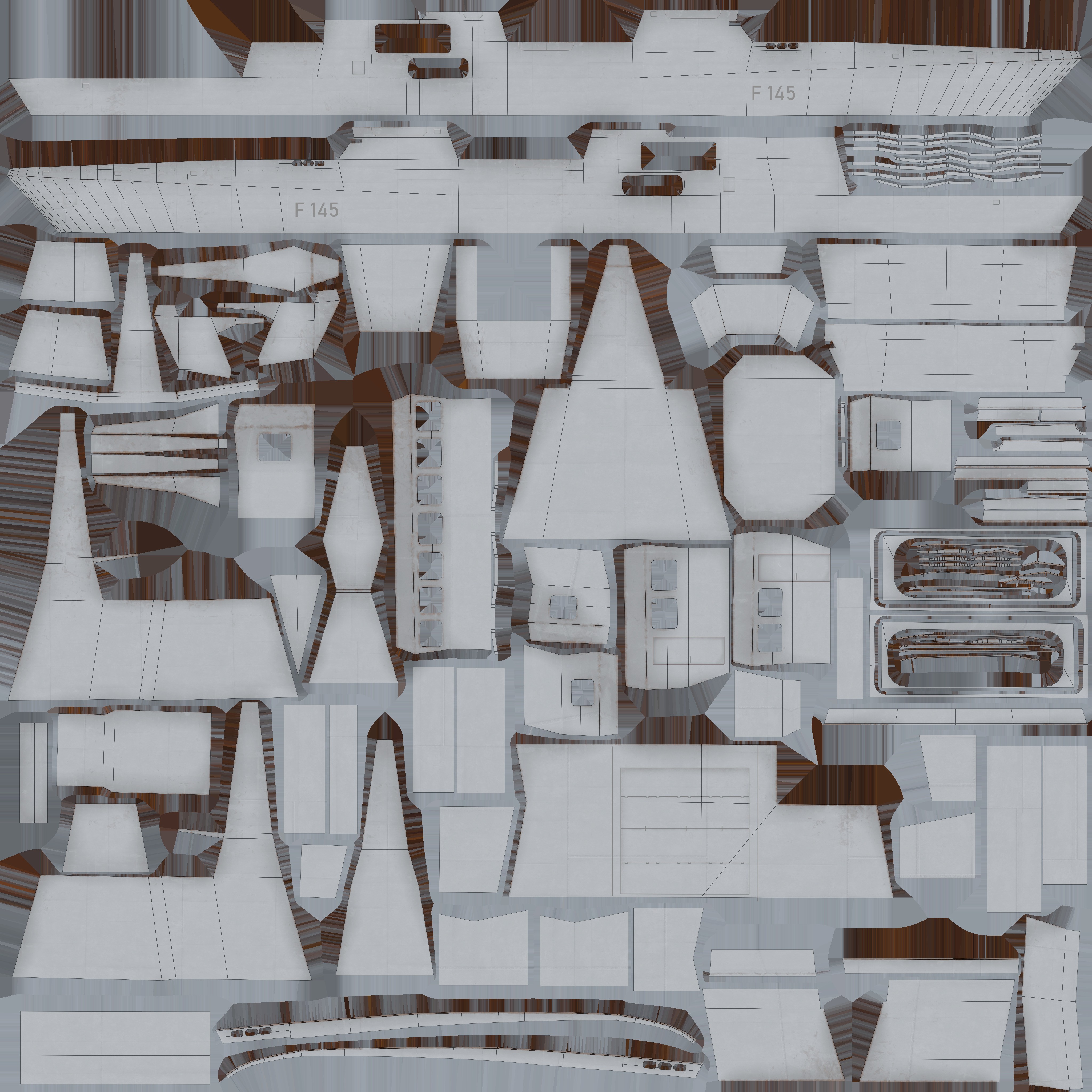 MEKO A200 Valor Class Frigate - Low-Poly Game-Ready 3D Model - View 13