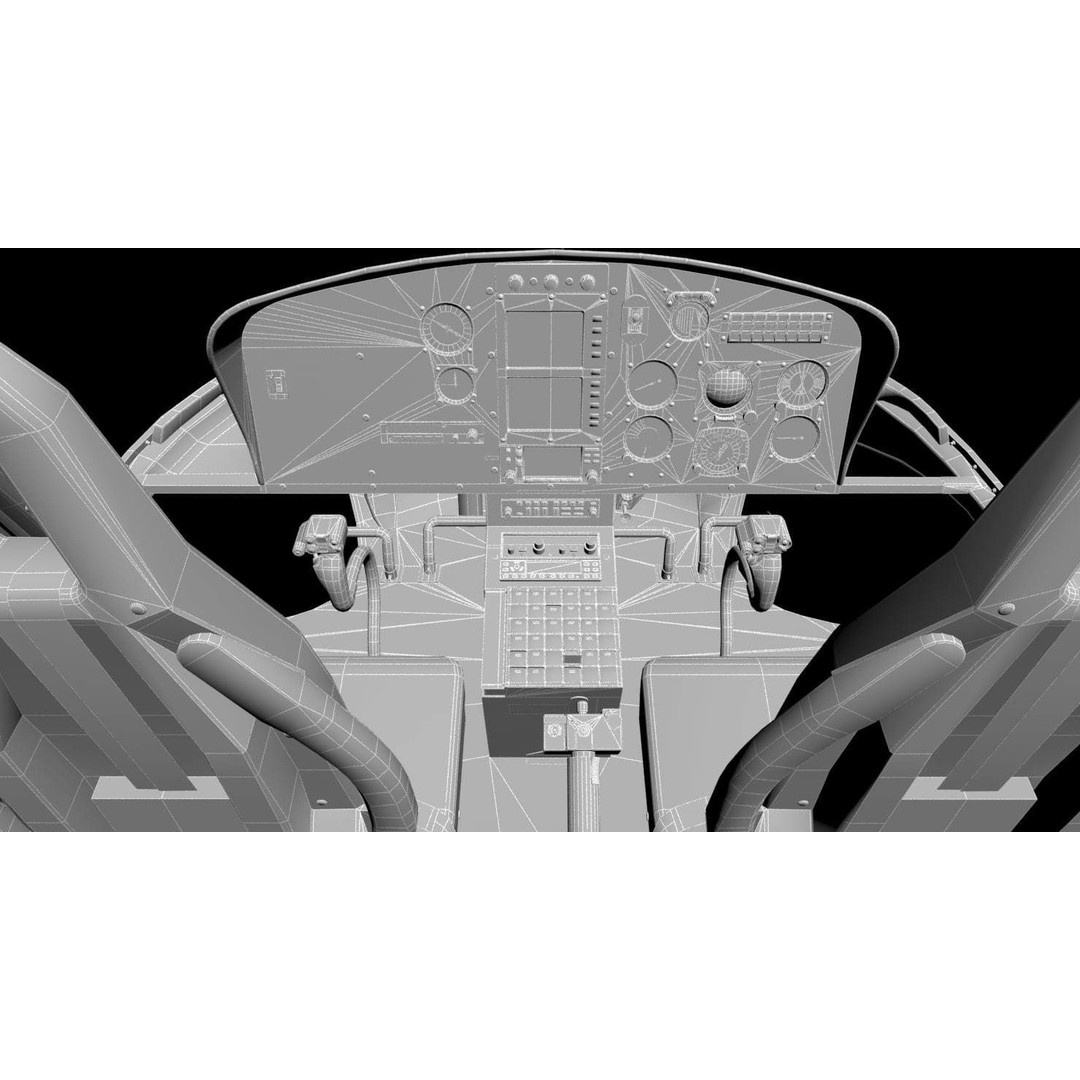 AS350 B3 Ecureuil 3D Model – Low Poly Helicopter with Animated Features