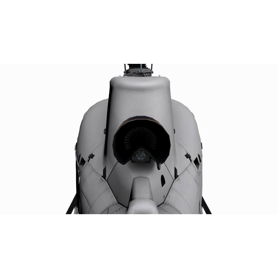 AS350 B3 Ecureuil 3D Model – Low Poly Helicopter with Animated Features - View 11