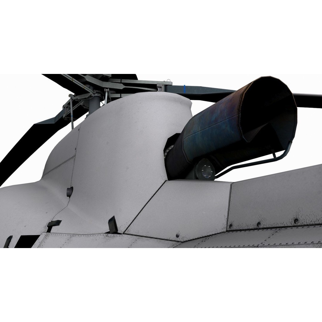 AS350 B3 Ecureuil 3D Model – Low Poly Helicopter with Animated Features - View 12