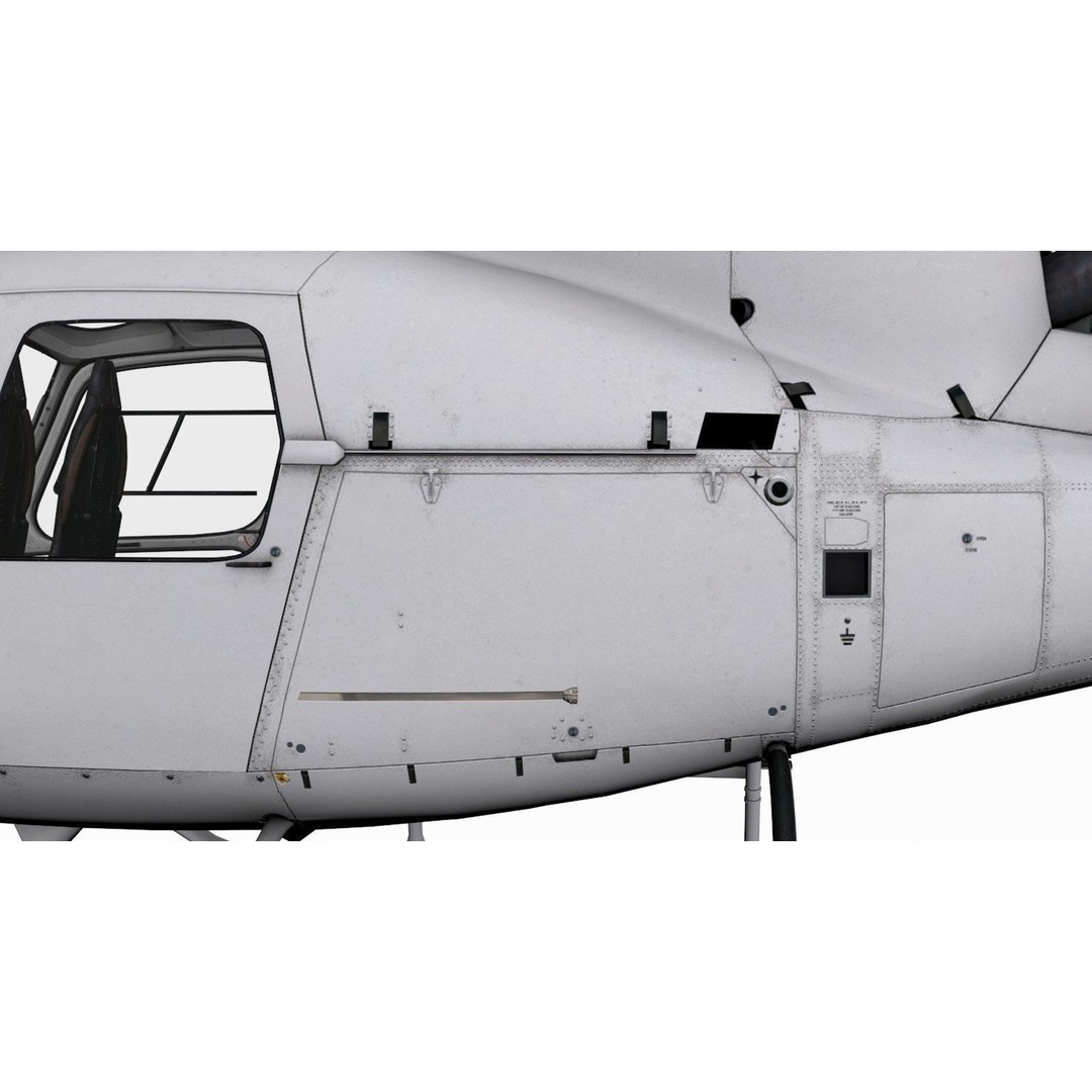 AS350 B3 Ecureuil 3D Model – Low Poly Helicopter with Animated Features - View 13