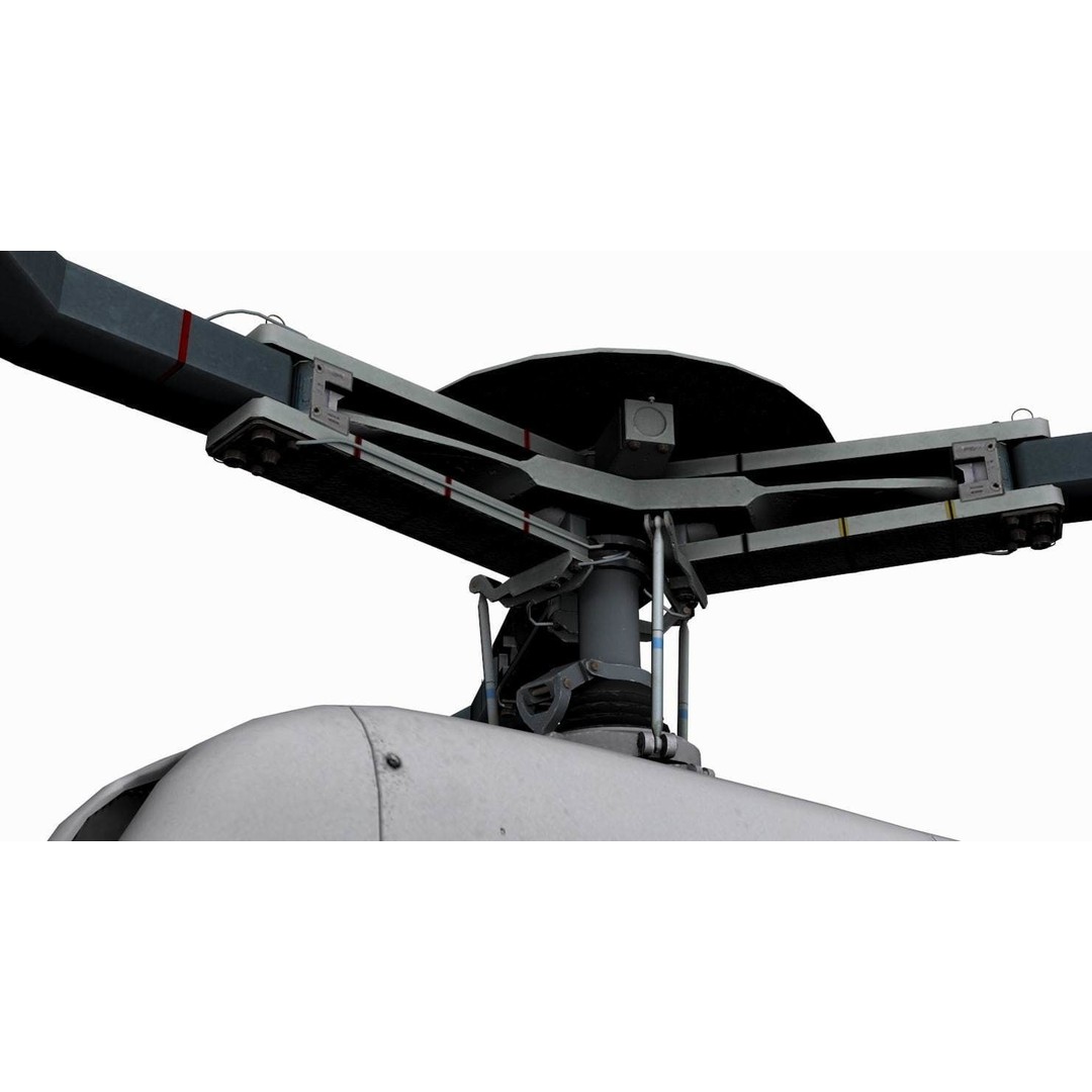 AS350 B3 Ecureuil 3D Model – Low Poly Helicopter with Animated Features - View 16