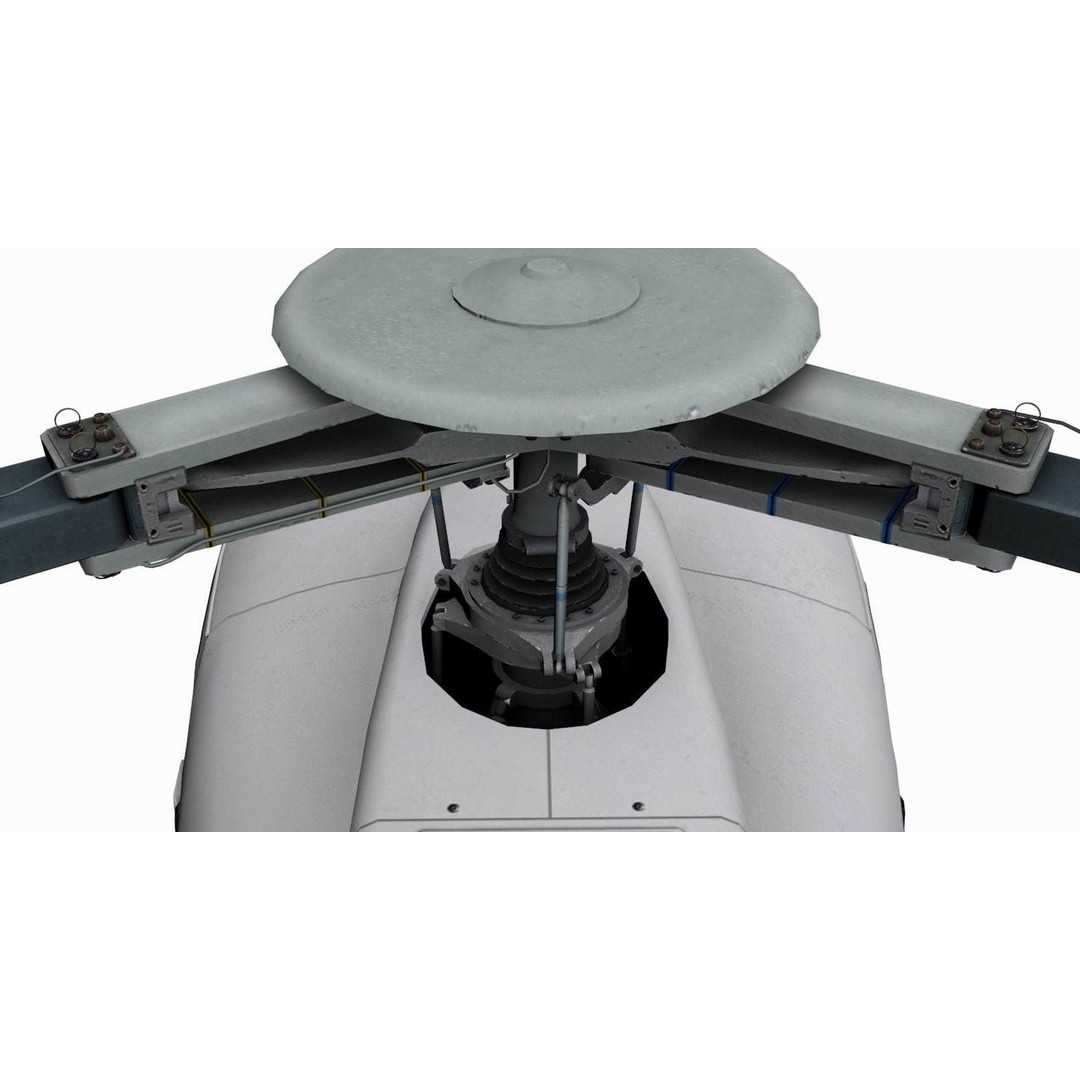AS350 B3 Ecureuil 3D Model – Low Poly Helicopter with Animated Features - View 18