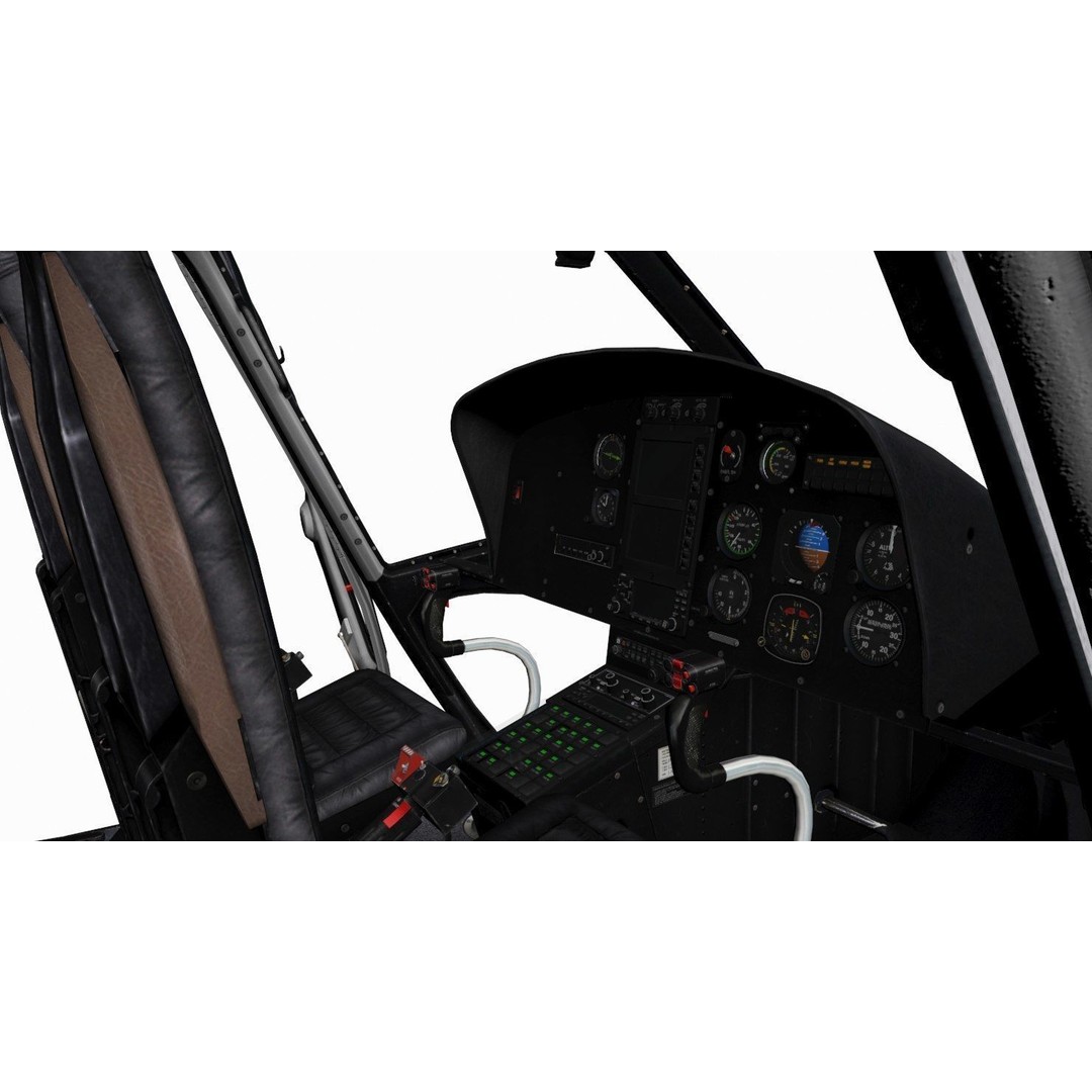 AS350 B3 Ecureuil 3D Model – Low Poly Helicopter with Animated Features - View 22