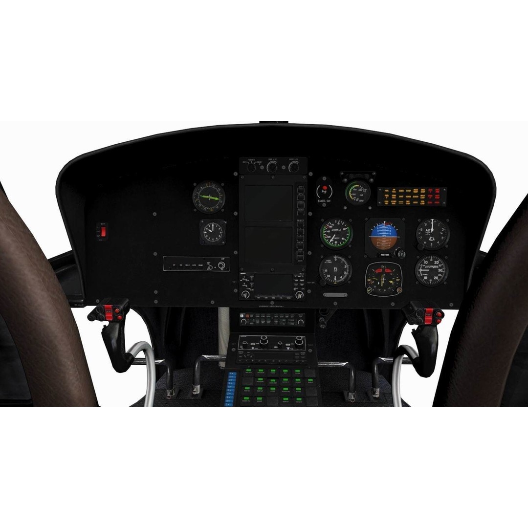 AS350 B3 Ecureuil 3D Model – Low Poly Helicopter with Animated Features - View 23