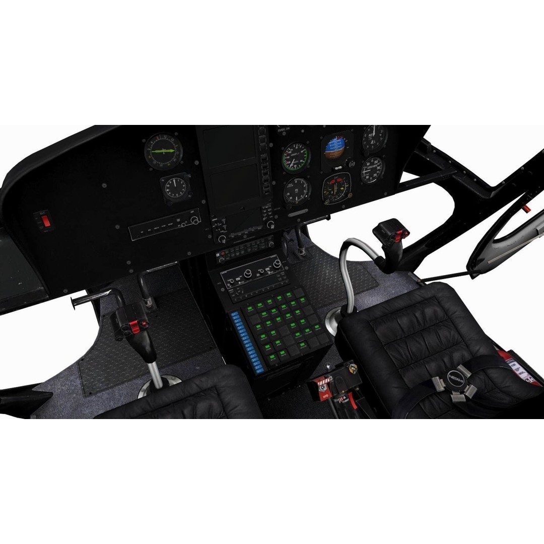 AS350 B3 Ecureuil 3D Model – Low Poly Helicopter with Animated Features - View 24
