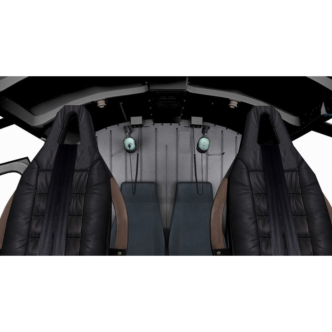 AS350 B3 Ecureuil 3D Model – Low Poly Helicopter with Animated Features - View 27