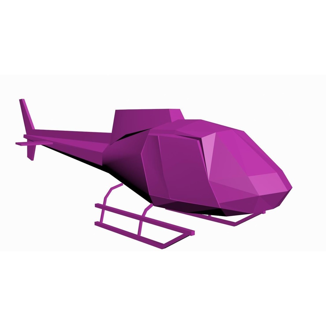 AS350 B3 Ecureuil 3D Model – Low Poly Helicopter with Animated Features - View 35