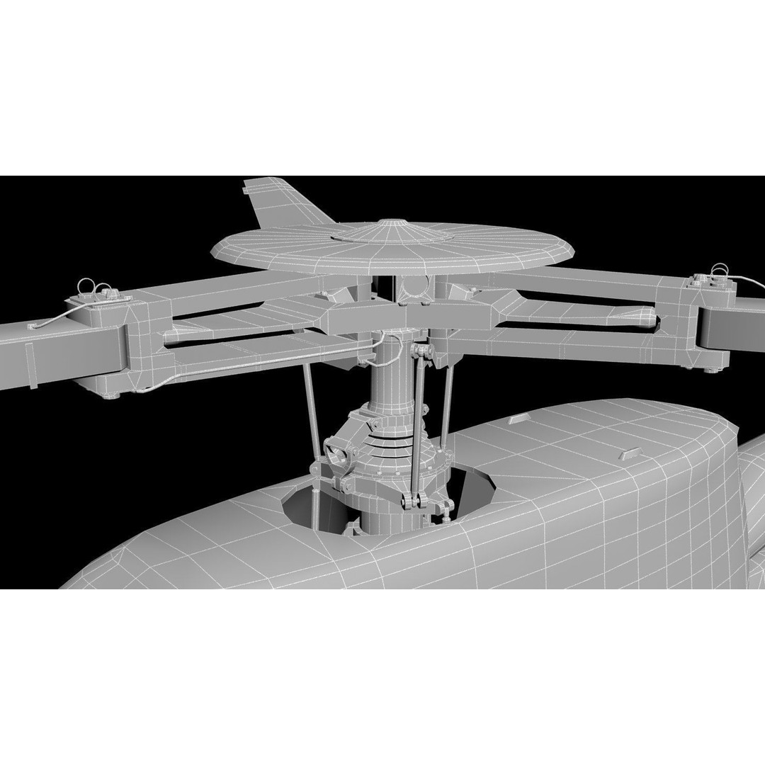 AS350 B3 Ecureuil 3D Model – Low Poly Helicopter with Animated Features - View 45