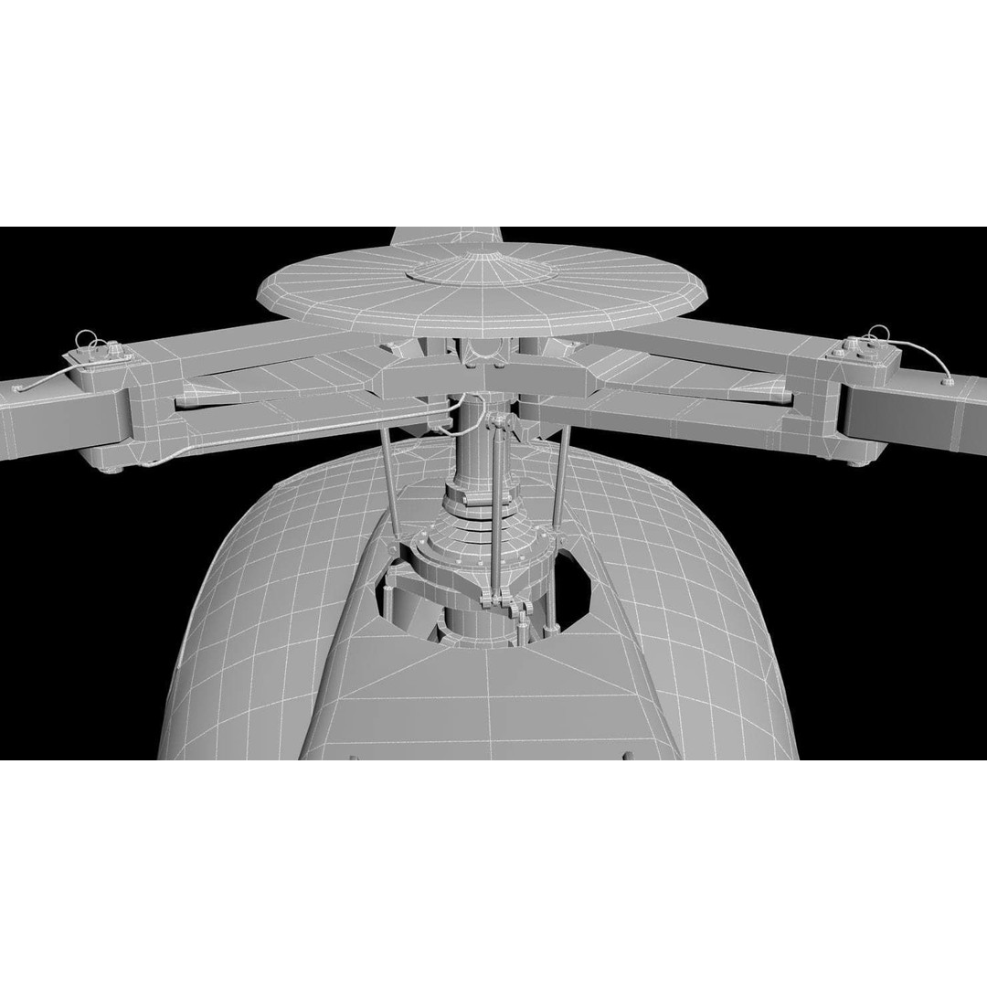 AS350 B3 Ecureuil 3D Model – Low Poly Helicopter with Animated Features - View 46