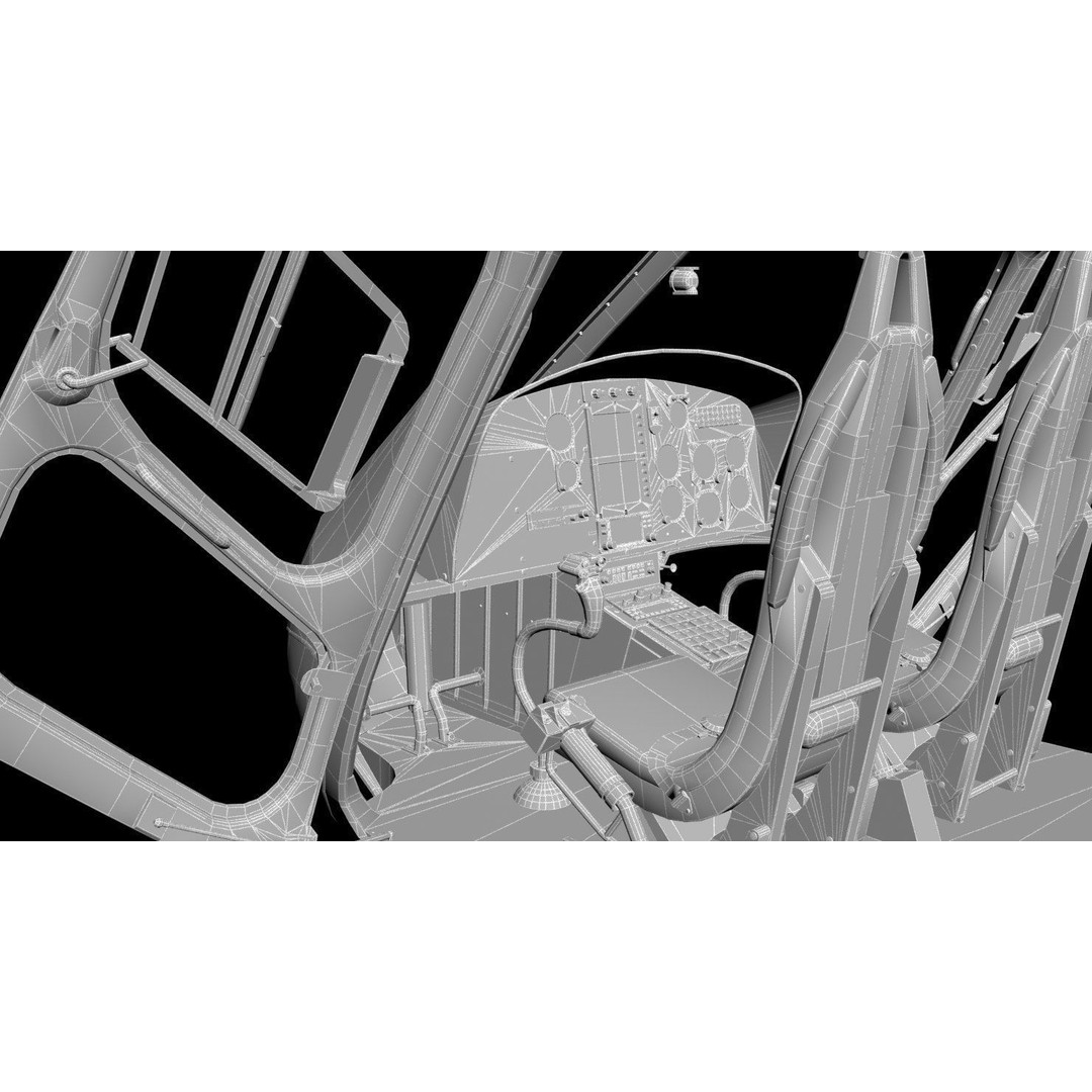 AS350 B3 Ecureuil 3D Model – Low Poly Helicopter with Animated Features - View 47
