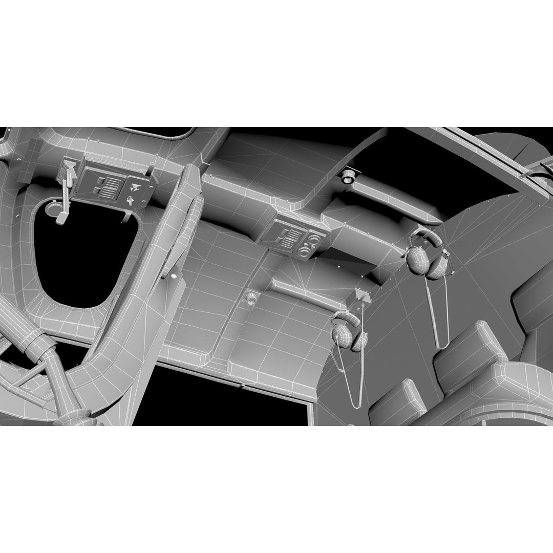 AS350 B3 Ecureuil 3D Model – Low Poly Helicopter with Animated Features - View 48