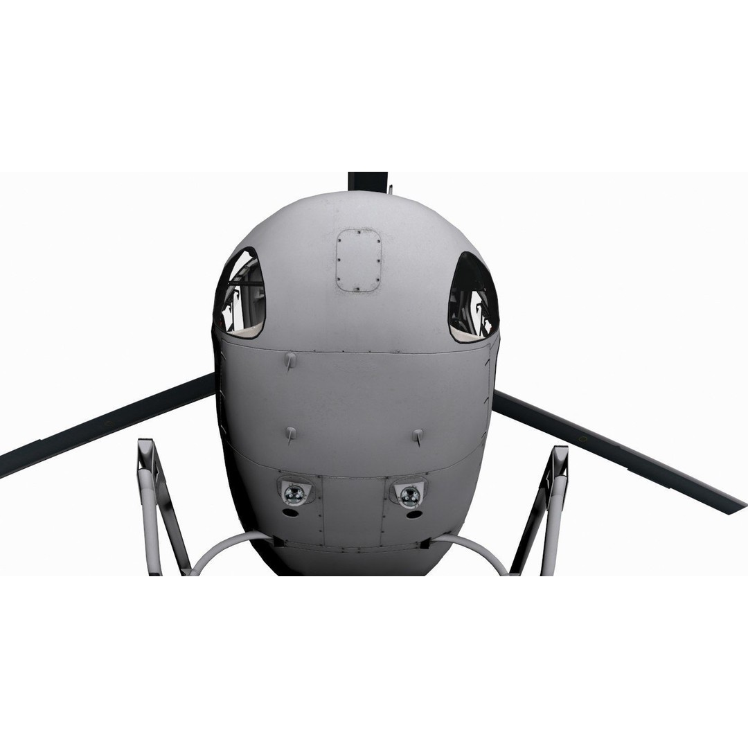 AS350 B3 Ecureuil 3D Model – Low Poly Helicopter with Animated Features - View 9