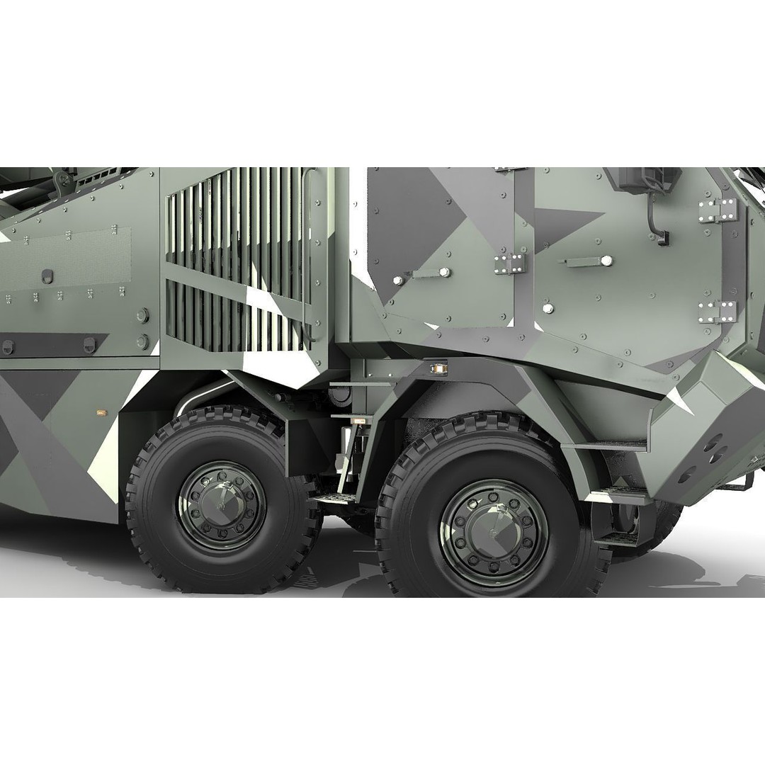 Morana 3D Model – Military Vehicle with Rigging and PBR Textures - View 37