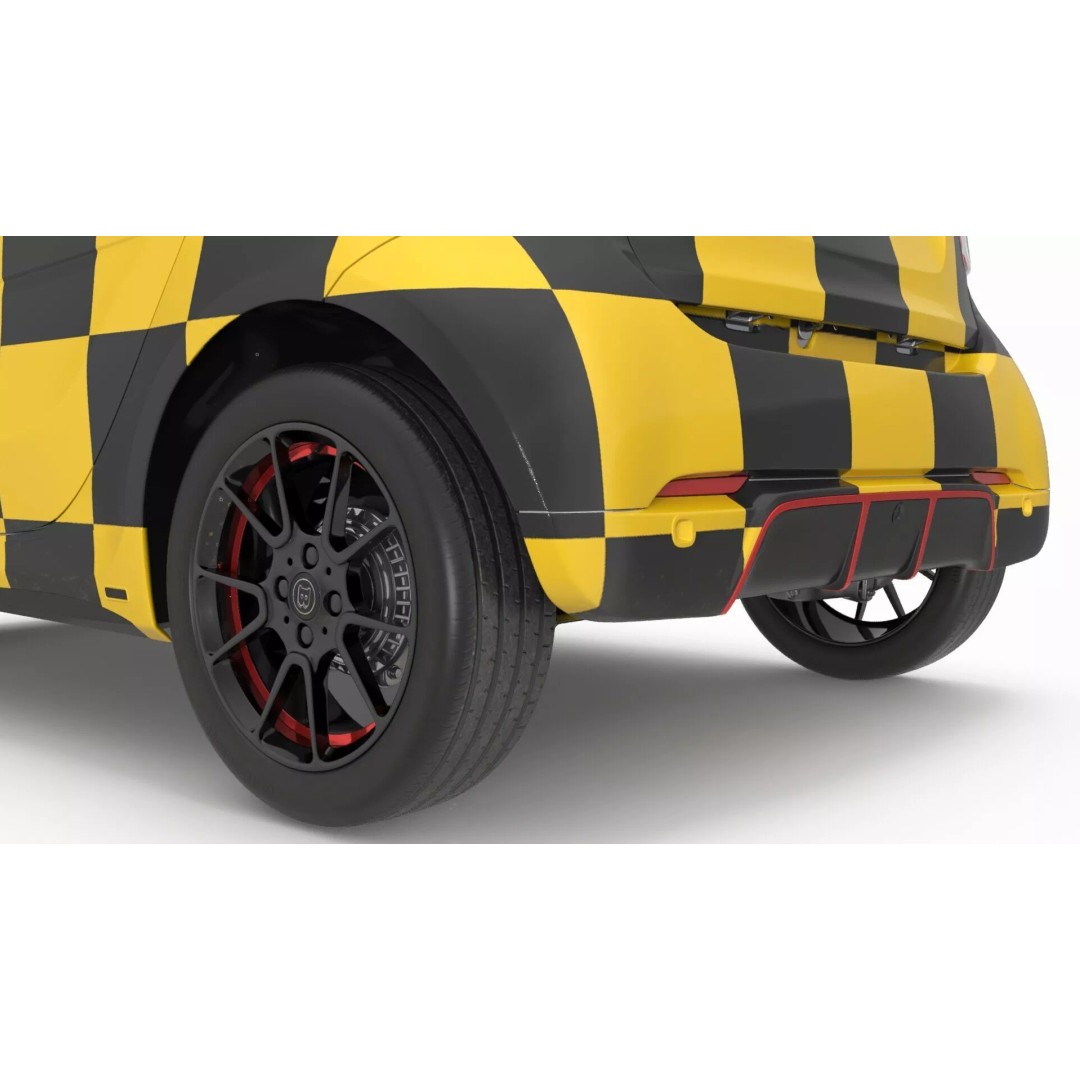 Smart Car Follow Me 3D Model – Simplified Airport Vehicle, PBR Textures - View 13